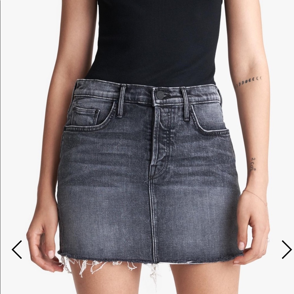 MOTHER SUPERIOR GREY DENIM SKIRT